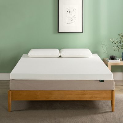 ZINUS Night Therapy Green tea Mattress Topper with Washable Cover-Full