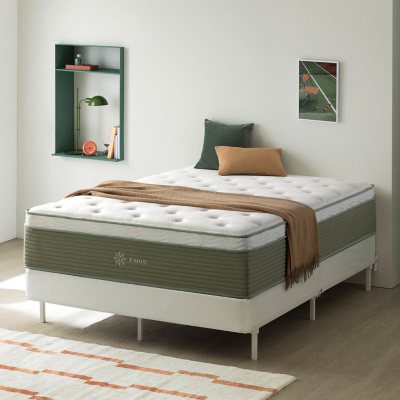 ZINUS Night Therapy 14" Cooling Hybrid Mattress (King Set):- King, +9' Box Spring