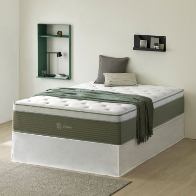 ZINUS Night Therapy 14" Cooling Hybrid Mattress (Cal King Smartbase):- California King, +14' Smartbase