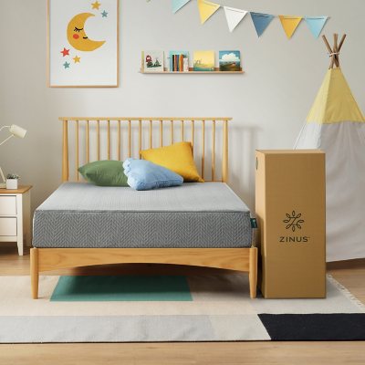 ZINUS Night Therapy Slumber Pal Foam Mattress with Waterproof Cover (8' Full):- Full 8'