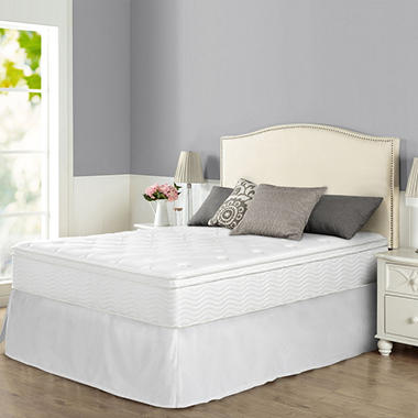 Night Therapy iCoil® 12 Inch Euro Box Top Spring Mattress & Bed Frame Set – Queen