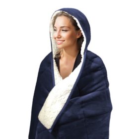 Pur Serenity 10-lb. Hooded Weighted Throw (Grey or Navy)