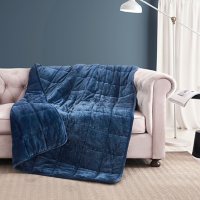 Dream Theory Velvet Machine Washable Weighted Throw Blanket (Assorted Sizes and Colors)