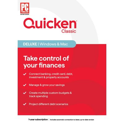 Quicken Deluxe personal finance software helps you take control of your finances. Try it risk-free for 30 days!