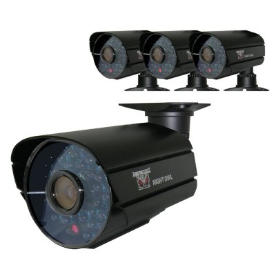 Night Owl 4 Pack 600TVL High Resolution Indoor/Outdoor 100' Night Vision  Cameras - Sam's Club