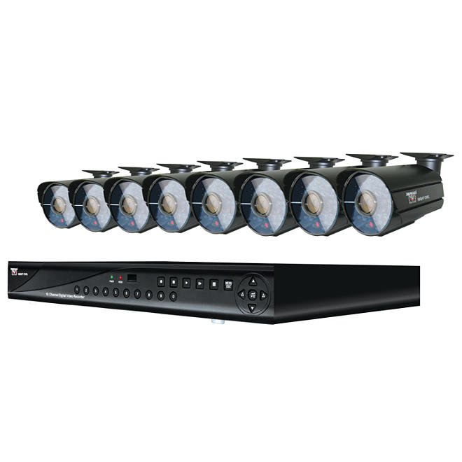 Night Owl 16 Channel Security System, 1TB HDD & 8 High-Resolution 600TVL Cameras