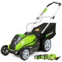 GreenWorks G-MAX 40V 19" Cordless Lawn Mower w/ 2 Batteries and a Charger
