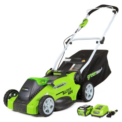 WEN Push Lawn Mower 19 in. 40-Volt Max Lithium-Ion Cordless Battery (Tool-Only)