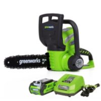 GreenWorks G-MAX 40V 12" Cordless Chainsaw with 2AH Battery and Charger Inc.