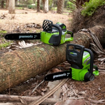 Greenworks 2000219 40V 12 Cordless Chainsaw Includes Battery and Charger