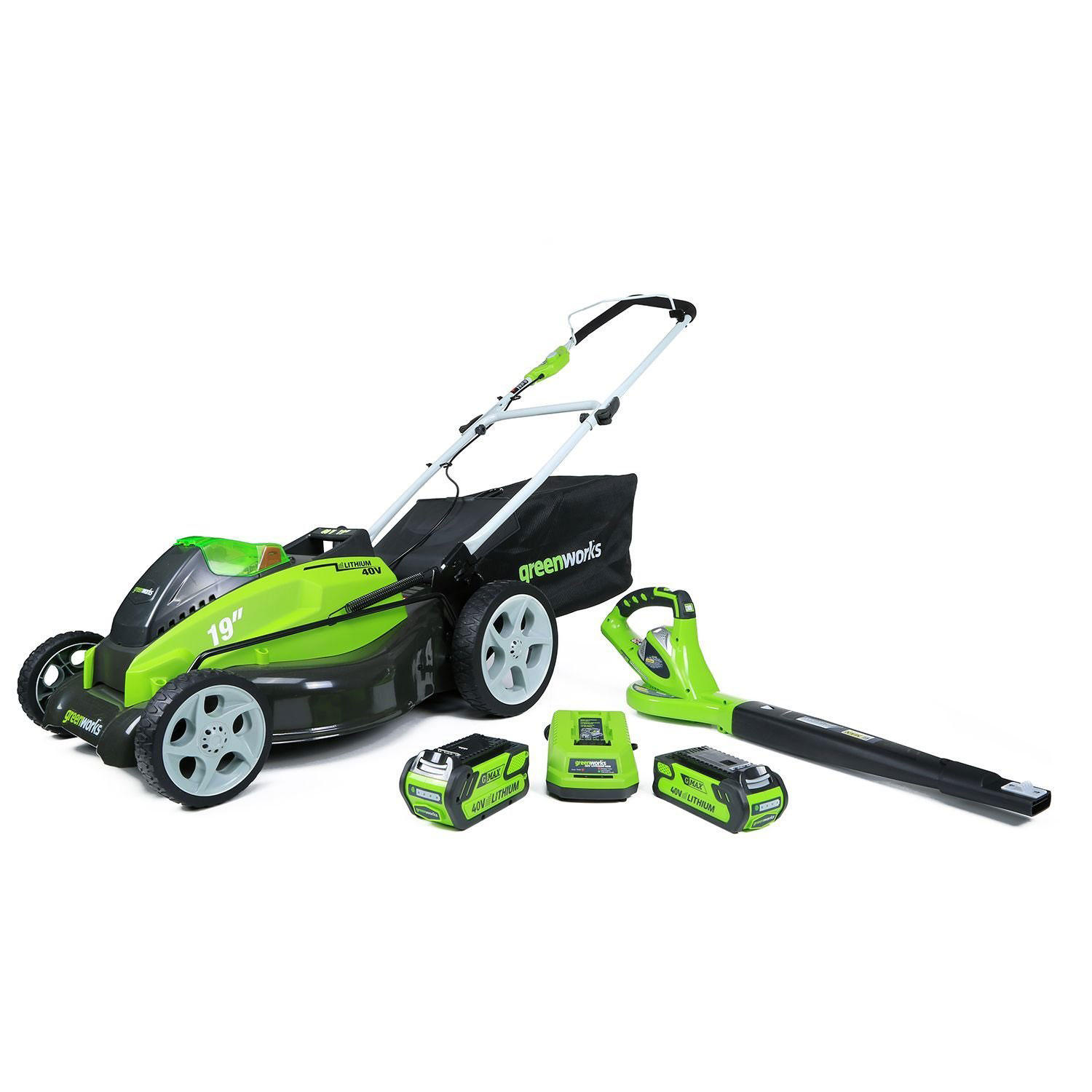 GreenWorks G-MAX 40V 19 inch Lawn Mower and Blower Combo Lawn Kit