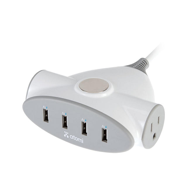 Atomi Magnecharge Wall Charger with 4 USB Ports