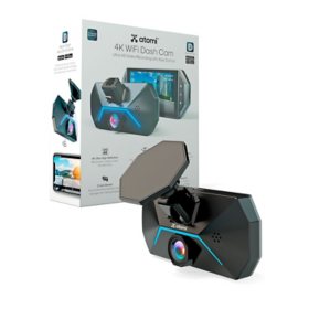 Atomi 4K WiFi Dash Cam with 32GB U3 and App Control 