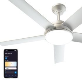 Atomi Smart 52” Modern Indoor Ceiling Fan with RGB LED Lights and App Control