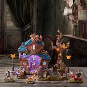 Disney 9pc Resin LED Musical Halloween Village Set