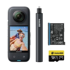Instax360 X3 Action Cam Bundle with 64GB SD Card