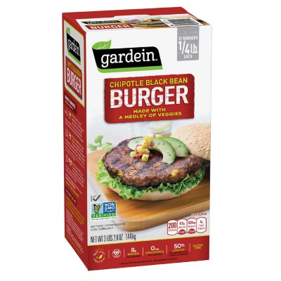 Gardein Chipotle Black Bean Burger Patties, Frozen (12 pack,  lbs.) - Sam's  Club