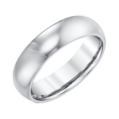 Men's 6mm Half-Round White Tungsten Wedding Band - Sam's Club