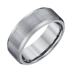 Men's 8mm Tungsten Wedding Band with Satin Finish