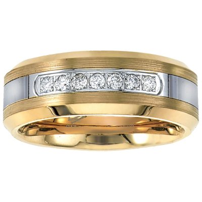 Mens Tungsten Carbide Diamond Wedding band/Statement ring