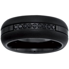 Triton Men S 8mm Black Tungsten Wedding Band Reviews Rings Jewelry Watches Macy S