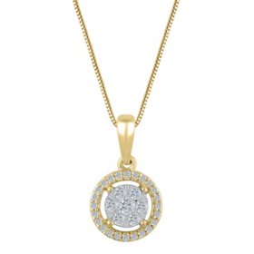 0.23 CT. T.W. Diamond Pendant in 14k Gold