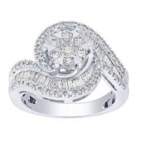 0.96 CT. T.W. Diamond Engagement Ring in 14K White Gold