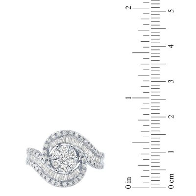 0.96 CT. T.W. Diamond Engagement Ring in 14K White Gold - Sam's Club