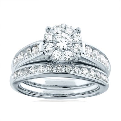 1.46 CT. T.W. Diamond Bridal Set in 14K White Gold Sam s Club