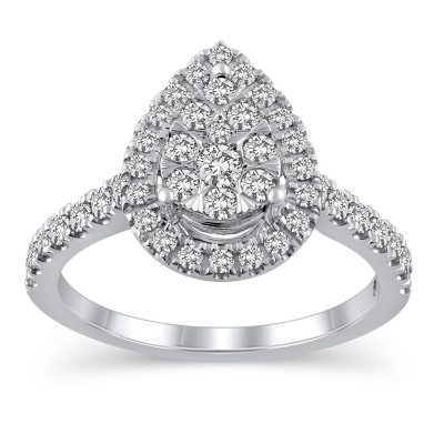 0.96 CT T.W. Diamond Bridal Set in 14K White Gold