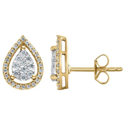 0.96 CT. T.W. Diamond Earring and Pendant Set in 14K Gold - Sam's Club