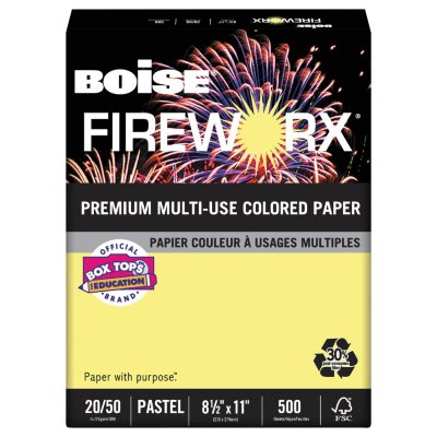 Staples Recycled Pastel Multipurpose Paper, 20 lbs., 8.5 x 11