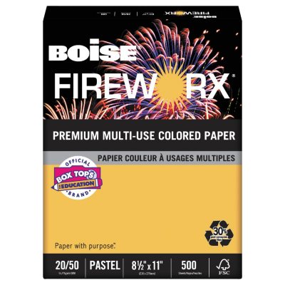 FIREWORX Colored Paper Sold as 1 Ream 8-1/2 x 14 500 per Ream 500 Sheets/Ream Flashing Ivory 20lb 