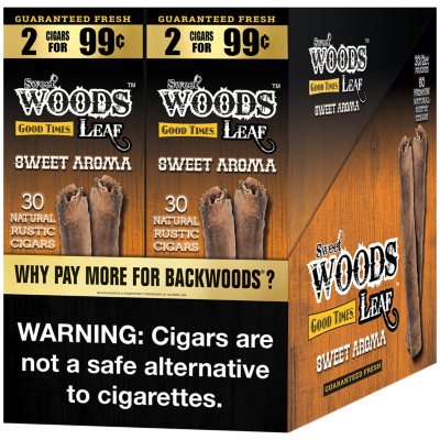 Good Times Sweet Woods Sweet Aroma Cigars 2 Pk 30 Ct Sam S Club