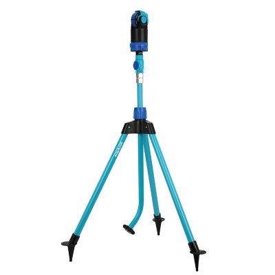 Aqua Joe AJ-6PSTB Indestructible Turbo Drive 360-Degree Telescoping Tripod Lawn and Garden Sprinkler/Mister