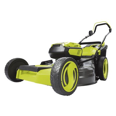 sun joe 24v x2 21lm 48v cordless lawn mower with batteries dual port charger sam s club