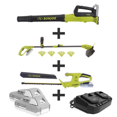 Sun Joe 24V Cordless 3-Tool Garden Combo Kit: Hedger Sun Joe 24V Cordless 3-Tool Garden Combo Kit: Hedger