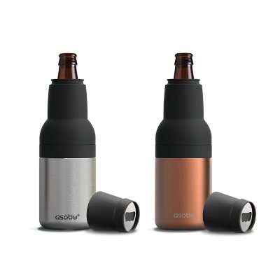 Stainless Steel Insulator Beer Bottle Cooler Cold Beer Opener 12 oz 2 Pack Set
