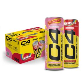 C4 Performance Energy Zero Sugar Starburst and Skittles Variety Pack (12 fl. oz., 15 pk.)