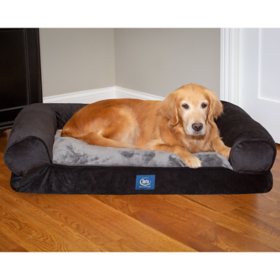 Serta XL Round Bolster Couch Pet Bed, 40" x 30" (Choose Your Color)
