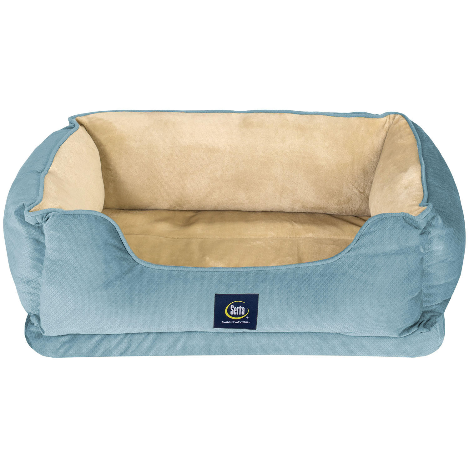 Serta Perfect Sleeper Orthopedic Cuddler Pet Bed, 34' x 24' (Light Blue)