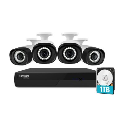 Defender Sentinel 4K Ultra HD POE Wired 1TB NVR Security System With 4  Metal Cameras, Smart Human Detection, Color Night Vision & Mobile App - Sam's  Club