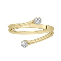 0.10 CT. T.W. Bypass Ring in 14K Yellow Gold