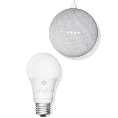 Google Home Mini Chalk GE C-Life Smart Bulb Sam's