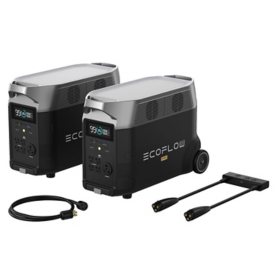 EcoFlow Whole-Home Backup Solutions with 2 DELTA Pros + Double Voltage Hub
