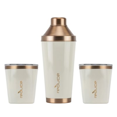 Reduce Cocktail 3-Piece Shaker Set with 10-oz. Lowball Tumblers