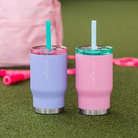 Reduce 14oz Kids Coldee 2-Pack Reusable Vacuum Insulated Tumbler with Gripster Finish (Assorted Colors)