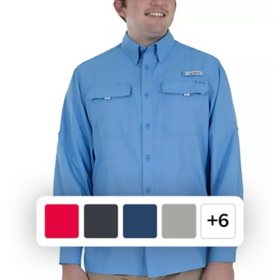 Habit Men's UPF 40+ UV Protection Long-Sleeve Fishing Shirt, Choose Color