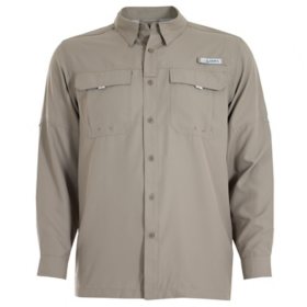 Habit Men's UPF 40+ UV Protection Long-Sleeve Fishing Shirt (Assorted Colors)