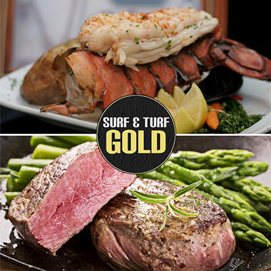 Surf and Turf Feast: Filet Mignon (8 oz. ea., 4 ct.) and Lobster Tails (4 oz. ea., 5 ct.)